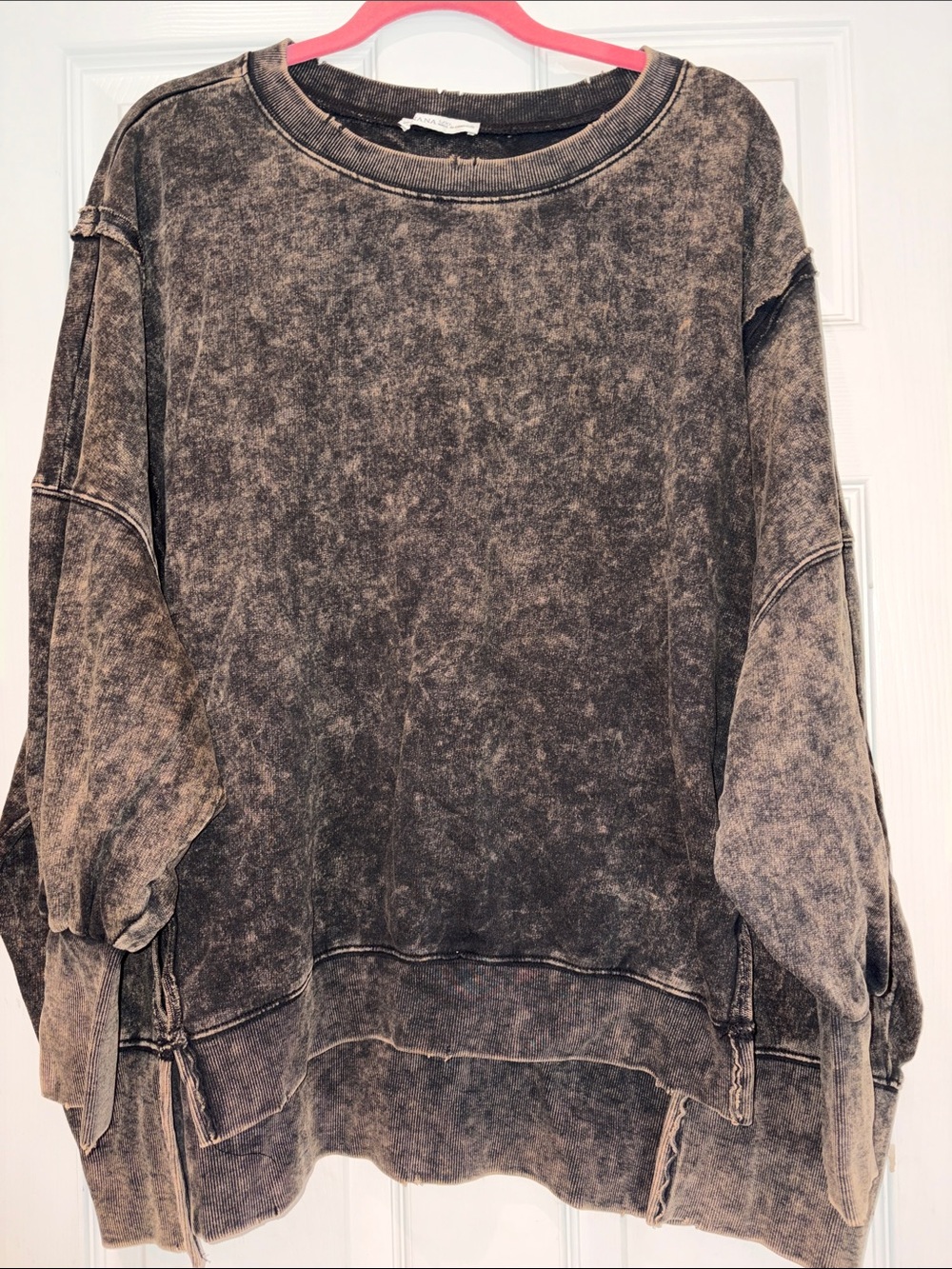 Vintage Washed Black/Brown Crewneck Sweatshirt - Women